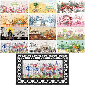 Nuanchu seasonal doormat inserts summer design adds welcoming color and year-round protection