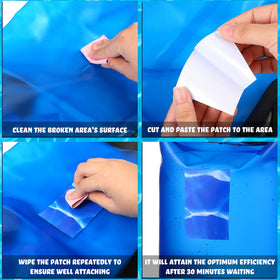 Nuanchu self-adhesive patch applied to inflatables and pools.