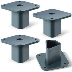 Nuanchu t-post mounting plate shown on a standard post for secure 3x3 mounting