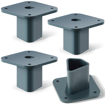 Nuanchu t-post mounting plate shown on a standard post for secure 3x3 mounting