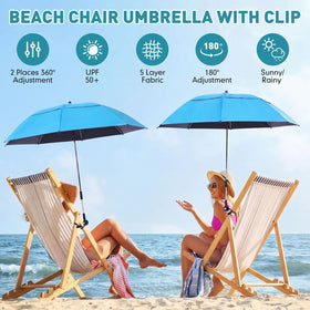 Nuanchu clip works with chairs and carts for portable shade