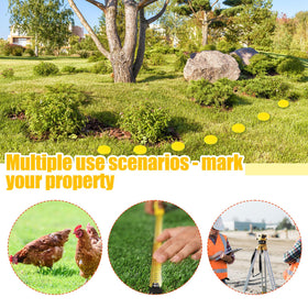 Nuanchu weatherproof yellow stakes ready for outdoor use