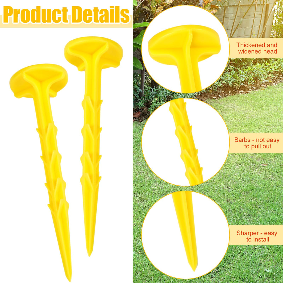Nuanchu yellow stake with high visibility for day and night use