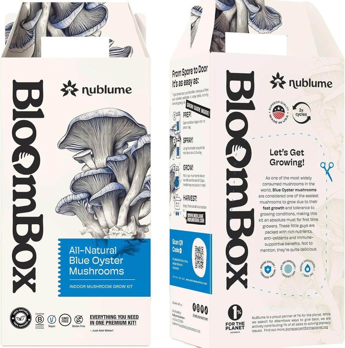 NuBlume BloomBox misting bottle in use supports easy daily care