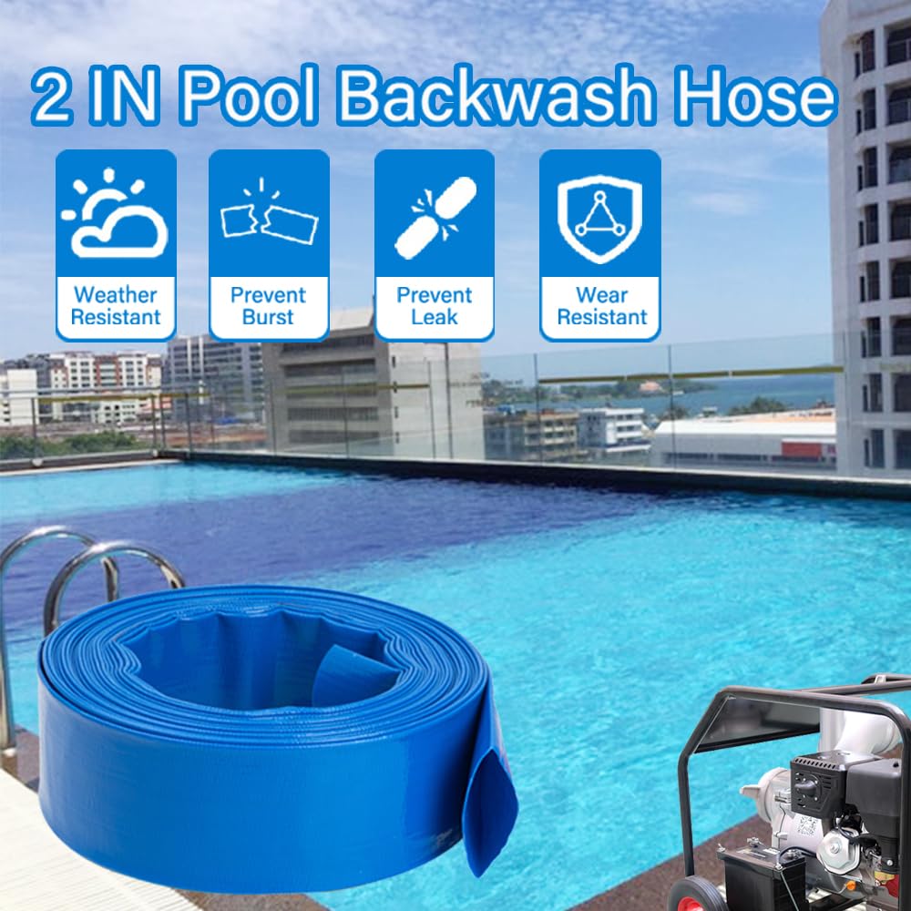 NUDAOS pool filter waste hose ready for efficient water flow
