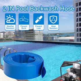 NUDAOS pool filter waste hose ready for efficient water flow