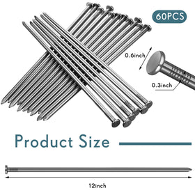 Nuenen 12-inch metal stake driven into ground for strong anchoring.