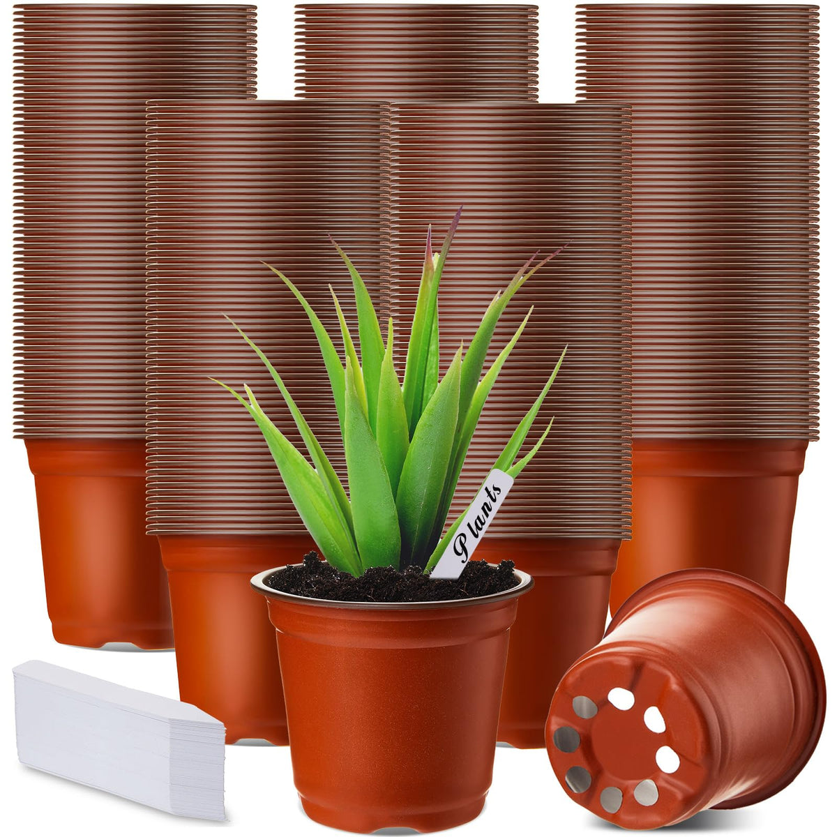 Nuenen red 4-inch nursery pots for seed starting and easy transport