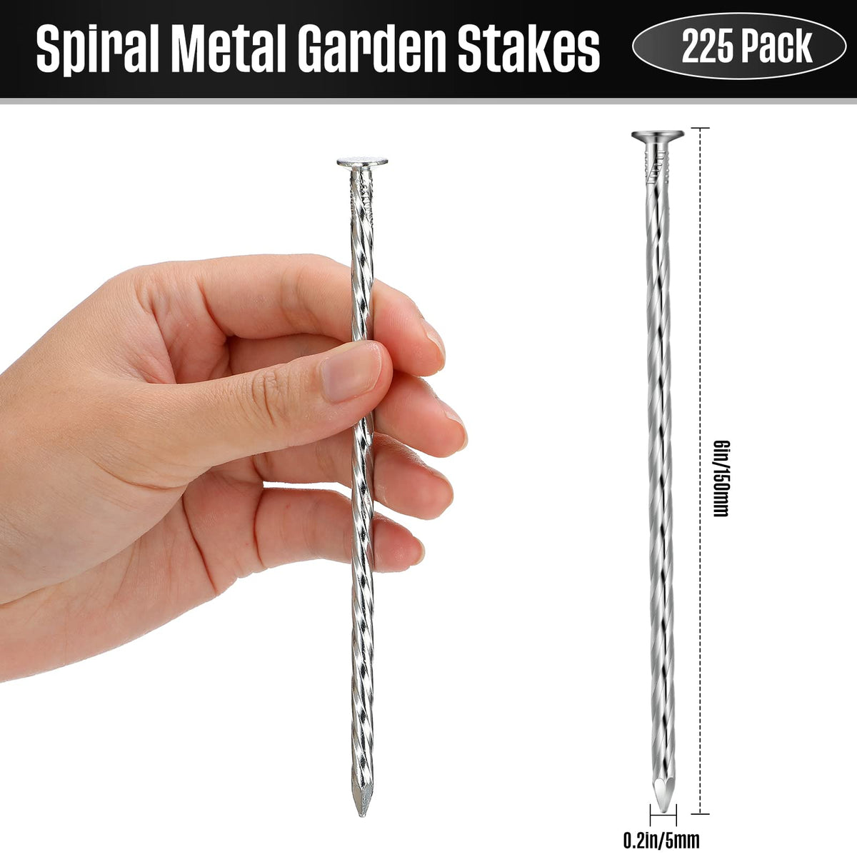 Nuenen artificial turf stakes 6inch ideal for quick ground anchoring