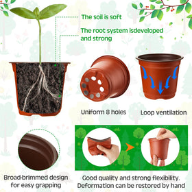 Nuenen drainage holes promote airflow and prevent overwatering for healthier roots