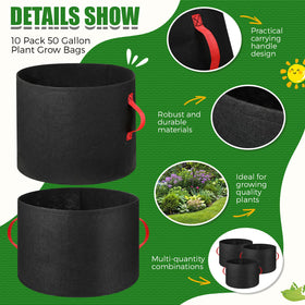 Nuenen garden potting setup showing bags and gloves in use