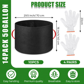 Nuenen grow bag with side handles for easy lifting and relocation