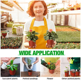 Packaging includes 500 pots and 500 labels, ready to use
