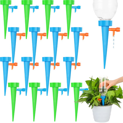 Nuenen self-watering spikes blue and green mix provide steady irrigation for indoor plants