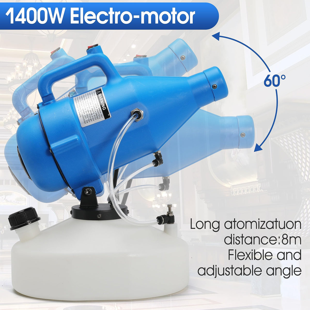 NuFlySic 4.5L electric sprayer 30ft reach for broad coverage