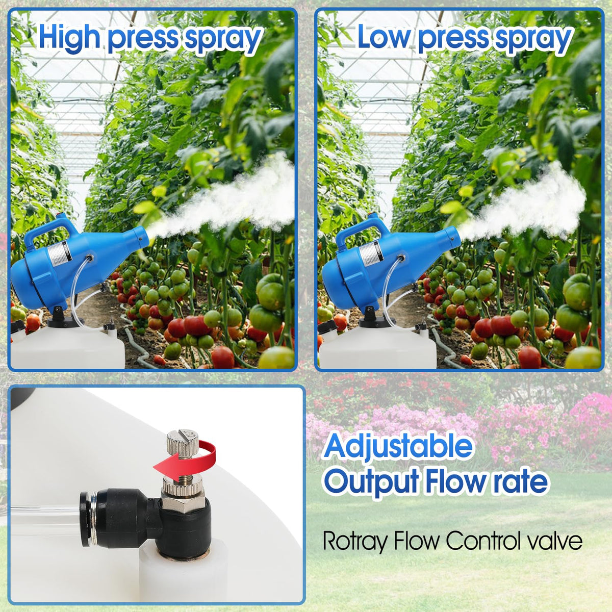 NuFlySic 4.5L electric sprayer 16.4ft cord enables flexible operation