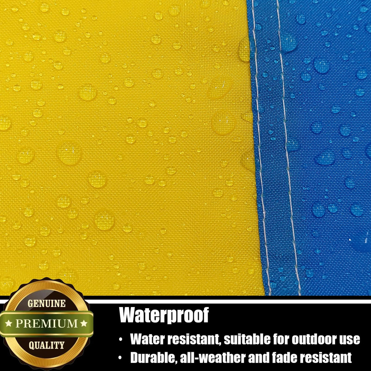 Nuibers flag outdoors in sunshine with bright fade-resistant colors.