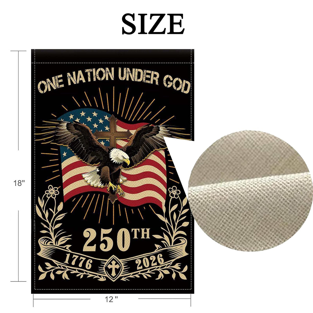 NUJOLI anniversary flag offers fade resistance for seasonal displays