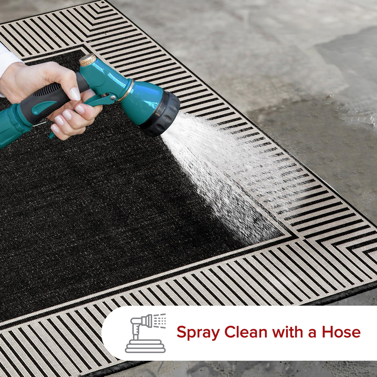 nuLOOM Asha durable outdoor rug withstands sun and weather.