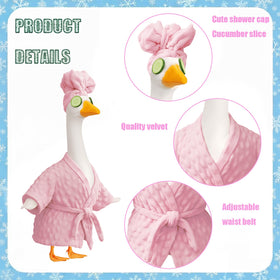 Numfog Christmas porch goose outfit ready for gifting or display