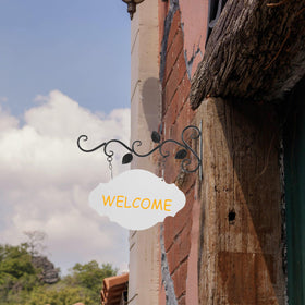 NUOBESTY elegant hanging sign frame adds curb appeal for homes and businesses