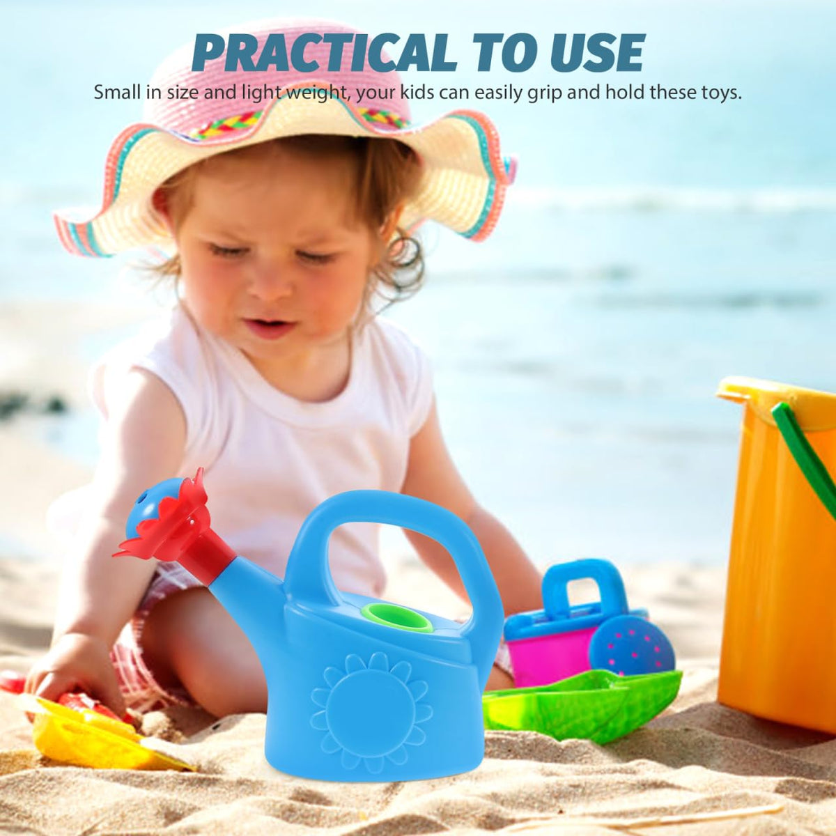 NUOBESTY color-friendly design encourages recognition during bath or garden play.