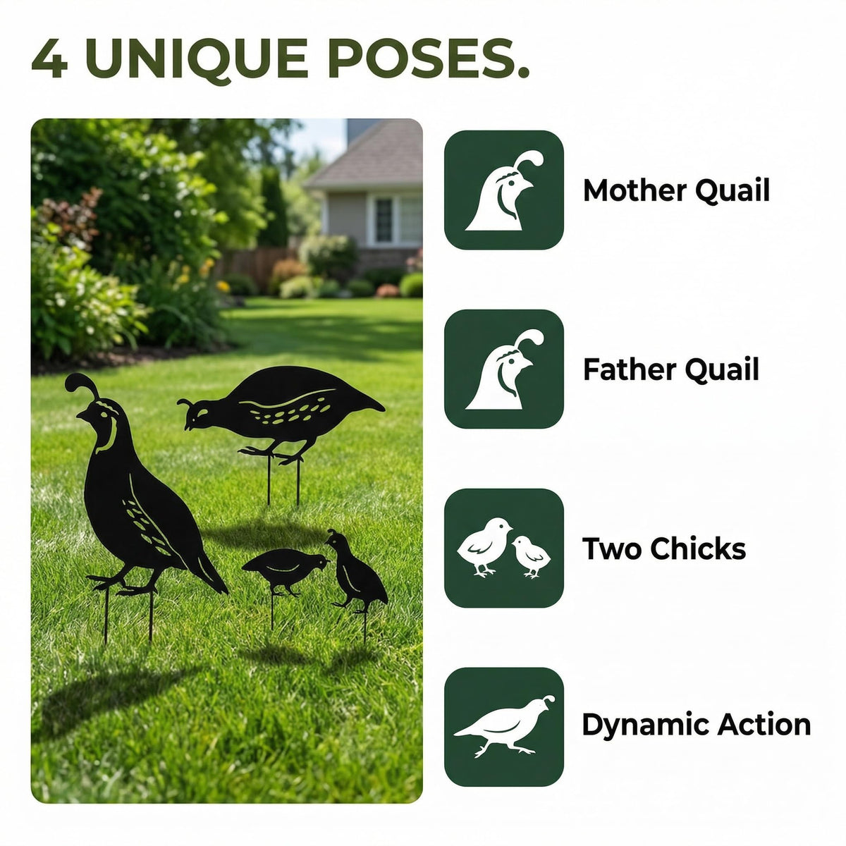 NUOBESTY versatile yard art complements modern and rustic garden styles