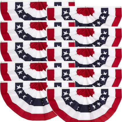 NUOGIC 250th anniversary outdoor bunting flag on a porch, vibrant display