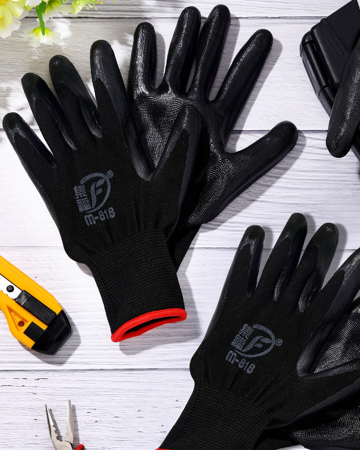 Nuogo 24-pair gardening gloves set for households and professionals