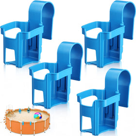 Nuogo 4-piece poolside cup holders blue set for poolside drinks