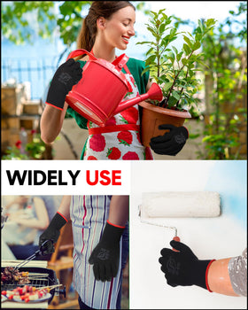 Nuogo black garden gloves presented as a gift option