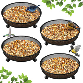 Nuogo ground bird feeder tray round 7in attracts wild birds to your garden.