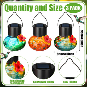 Nuogo solar-powered LED glow hummingbird feeder for nighttime ambiance