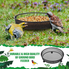 Nuogo squirrel-friendly bird feeder tray supports multiple birds with stable design.