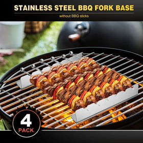 Nuogo stainless steel kabob rack showcases sturdy construction for durable, long-term use.