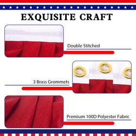NUOLAN 2x4ft bunting features fade-resistant colors for long-lasting outdoor display.