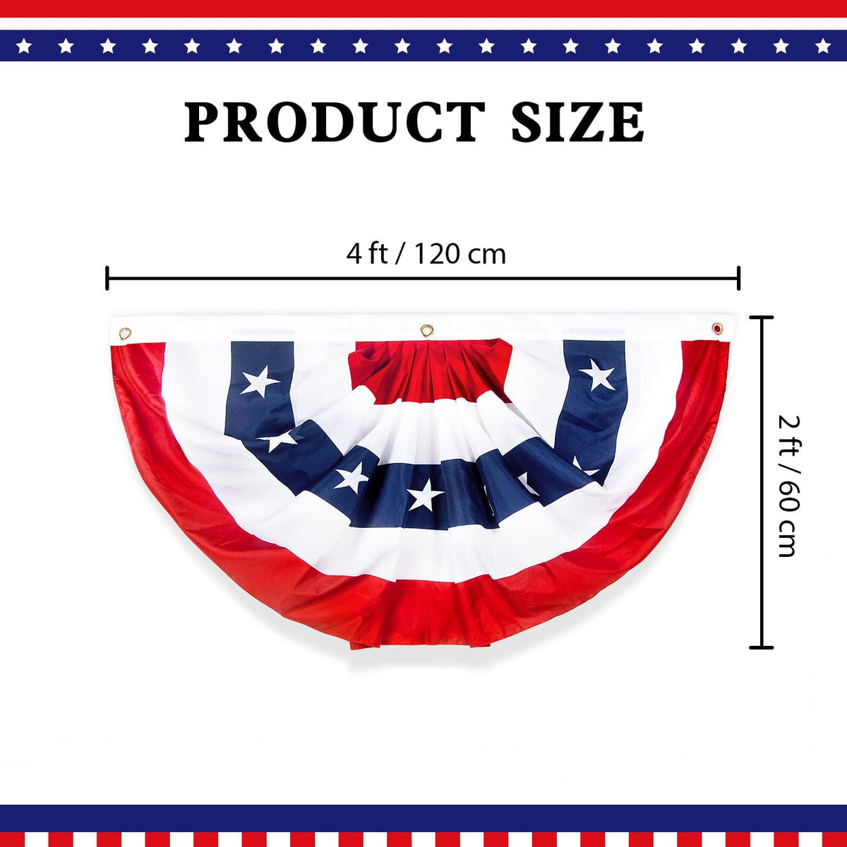 NUOLAN patriotic bunting with stars and stripes adds festive outdoor charm.