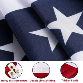 NUOLAN bunting uses sturdy grommets for quick, secure hanging on porches or windows.