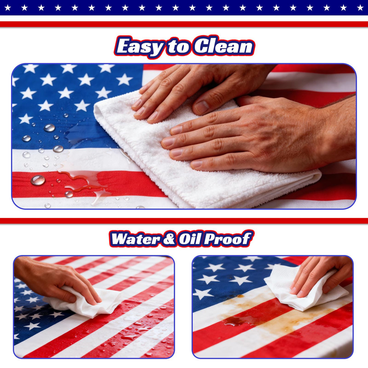 NUOLAN waterproof fabric protects against spills and rain outdoors.