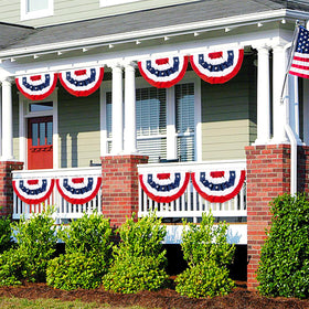 NUOLAN UV-treated bunting maintains vibrant colors through sun and rain.