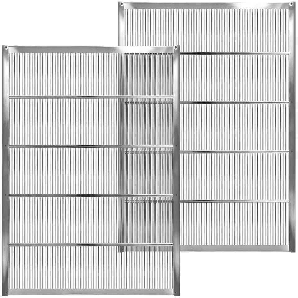NUOMIC 4-pack queen excluder closeup; galvanized metal for durability