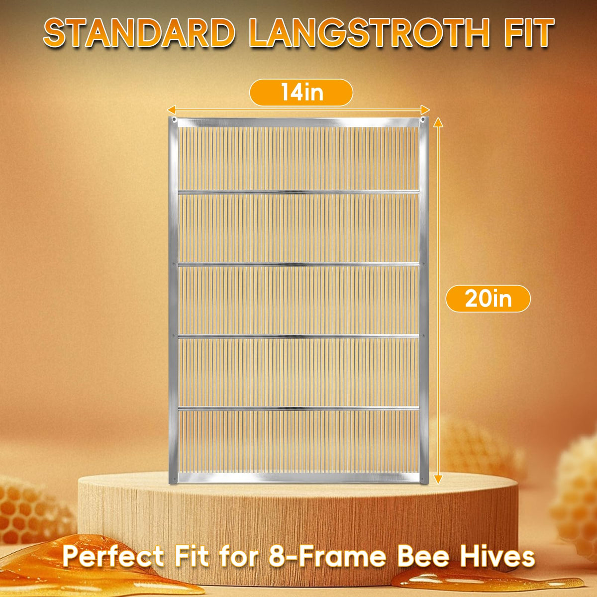 NUOMIC excluder showing Langstroth fit between brood and honey super