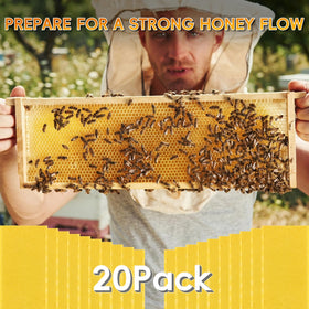 NUOMIC beehive foundation reduces workload during harvest and brood development.
