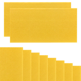 NUOMIC natural beeswax-coated deep foundation for Langstroth frames improves acceptance and comb drawing