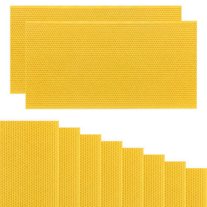 NUOMIC natural beeswax-coated deep foundation for Langstroth frames improves acceptance and comb drawing
