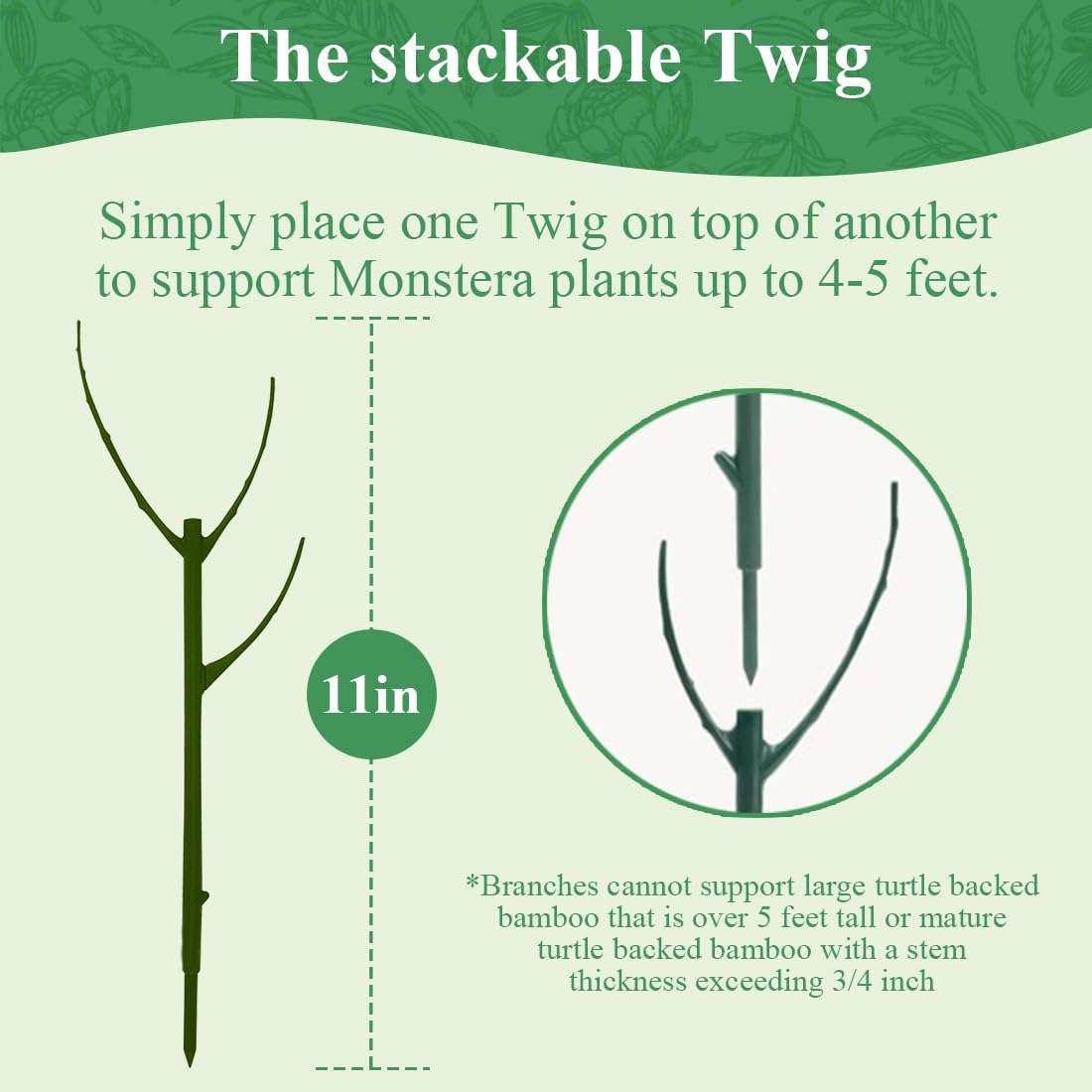 Nuotuv vertical-growth stackable stake aids climbers reaching higher