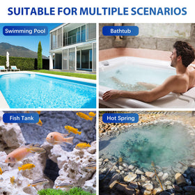 Nuovoware multi-scenario use for pools, spas, and hot tubs provides versatile readings.