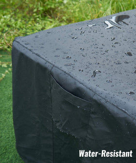 NUPICK all-weather protection guards fire pits against sun, snow, and rain