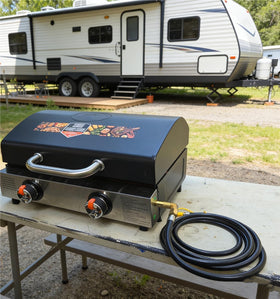 NUPICK Blackstone-ready hose reduces setup hassle at outdoor cooking.