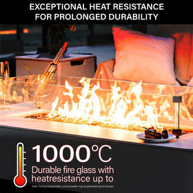 NUPICK blue fire glass for fire table enhances ambiance